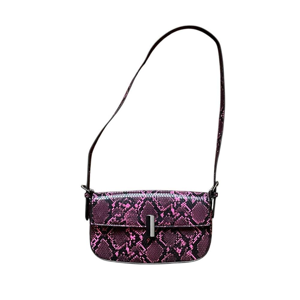 Worthington Black and Pink Snakeskin Purse: Y2K, 2000s
